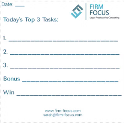 Top 3 Tasks Post Its